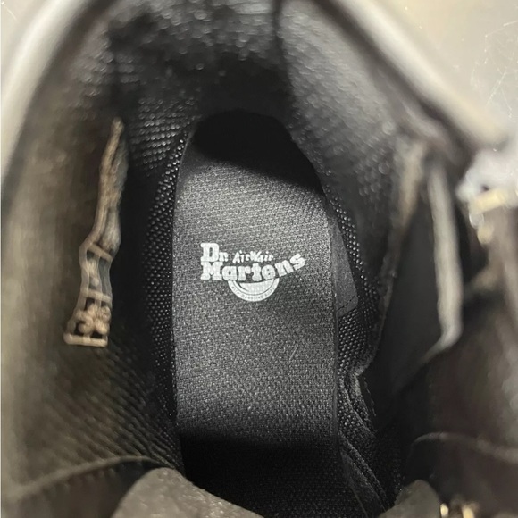 Doc Martens 1460J Combat Boots Youth Size 2 Lace Up Side Zip Black - Picture 5 of 7